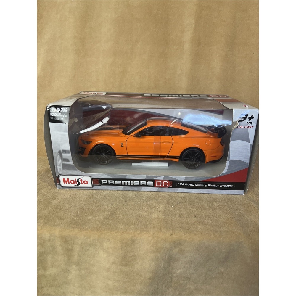 Maisto 2020 Ford Mustang Shelby GT500  Orange 1:24 Diecast Model Car NEW IN BOX